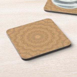 Golden mandala. "Goldener Sand". Getränkeuntersetzer