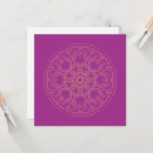 Golden Mandala - Grußkarte Karte