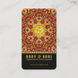 Golden Mandala Heilung Liebe Yoga Visitenkarte