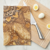 Golden Mandala Kaleidoscope Pattern Kitchen Towel Geschirrtuch (Viertel Falte)