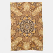 Golden Mandala Kaleidoscope Pattern Kitchen Towel Geschirrtuch (Vertikal)