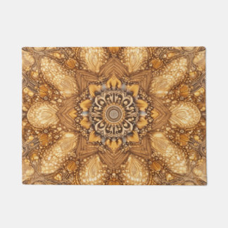 Golden Mandala Kaleidoscope Pattern Towel Fußmatte