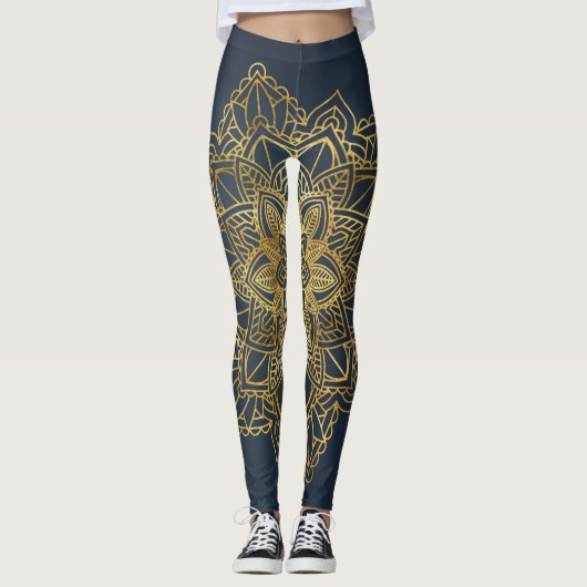 Golden Mandala Leggings (Vorderseite)