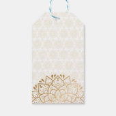 Golden mandala Mehndi personalisiert Geschenkanhänger (Rückseite)