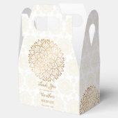 Golden mandala Mehndi personalisierter Name Geschenkschachtel (Geöffnet)