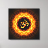 Golden Mandala mit OM Leinwanddruck (Vorderseite)