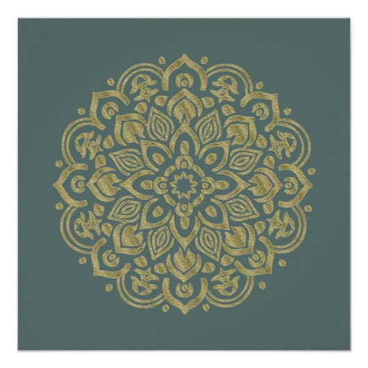 Golden Mandala - Poster (Vorderseite)