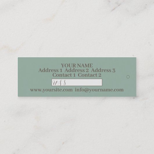 Golden Mandala - Preis-Tag - Visitenkarte (Rückseite)