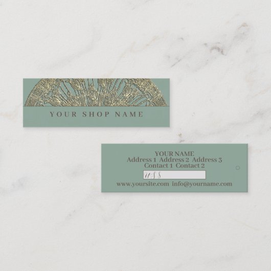 Golden Mandala - Preis-Tag - Visitenkarte (Vorne/Hinten)