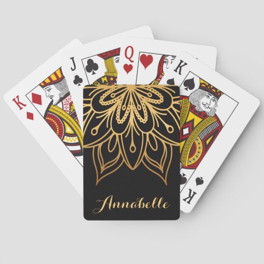 Golden Mandala Spielkarten (Rückseite)