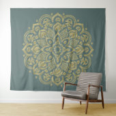 Golden Mandala - Tapestry Wandteppich (Beispiel (Horizontal))