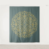 Golden Mandala - Tapestry Wandteppich (Vorderseite)