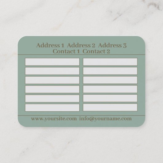 Golden Mandala - Visitenkarte (Rückseite)