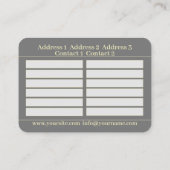 Golden Mandala - Visitenkarte (Rückseite)