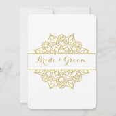 Golden Mandala Wedding Einladung (Rückseite)