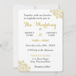 Golden Mandala Wedding Einladung