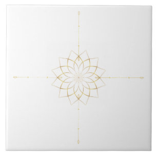 Golden MandalaFlower Fliese