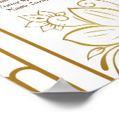 Golden Mandap Indische Hochzeitssatchkarte max. 16 Poster (Ecke)