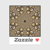 Golden Mandelbrot Fraktal Aufkleber (Blatt)