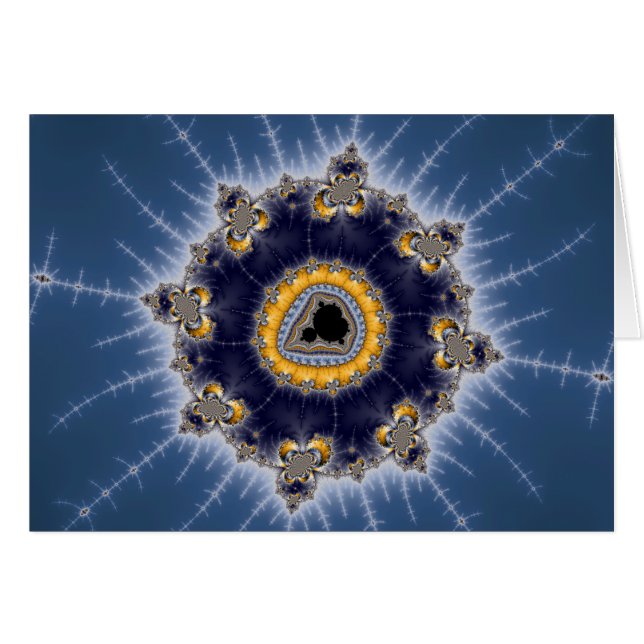 Golden Mandelbrot - Fraktal Card (Vorderseite (Horizontal))