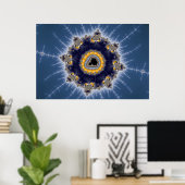 Golden Mandelbrot - Fraktal Poster (Heimbüro)