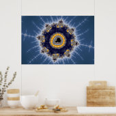 Golden Mandelbrot - Fraktal Poster (Küche)