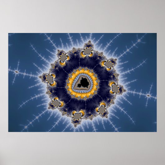 Golden Mandelbrot - Fraktal Poster (Vorne)