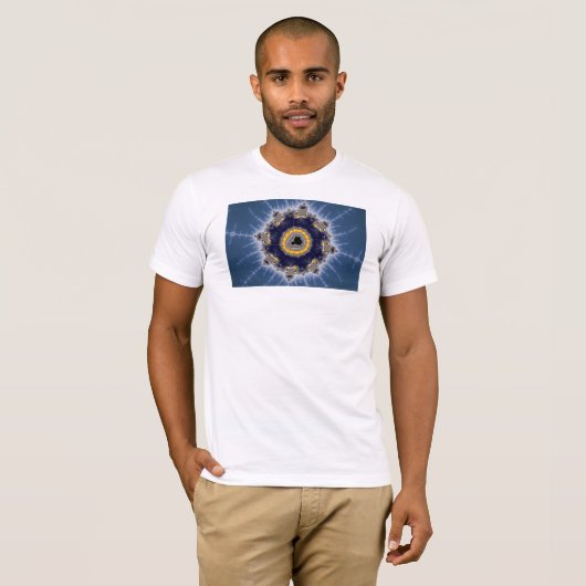 Golden Mandelbrot - Fraktal T - Shirt (Vorne ganz)