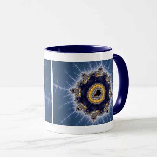 Golden Mandelbrot - Fraktal Tasse (VorderseiteRechts)
