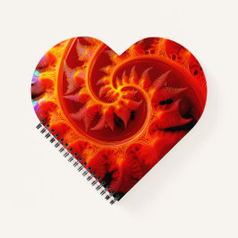 Golden Mandelbrot Set With Fern Accents Notizblock