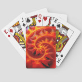 Golden Mandelbrot Set With Fern Accents Spielkarten (Rückseite)