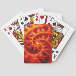 Golden Mandelbrot Set With Fern Accents Spielkarten