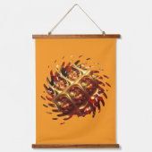 Golden Mandelbrot - Spinning About Wandteppich Mit Holzrahmen (Vorderseite)