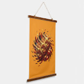 Golden Mandelbrot - Spinning About Wandteppich Mit Holzrahmen (Gewinkelt)