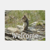 Golden Mantled Ground Eichhörnchen am Glacier I Fußmatte (Vorderseite)