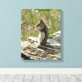 Golden Mantled Ground Eichhörnchen am Glacier I Leinwanddruck (Insitu (Holzboden))