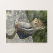 Golden Mantled Ground Eichhörnchen Nature Foto Puzzle (Horizontal)