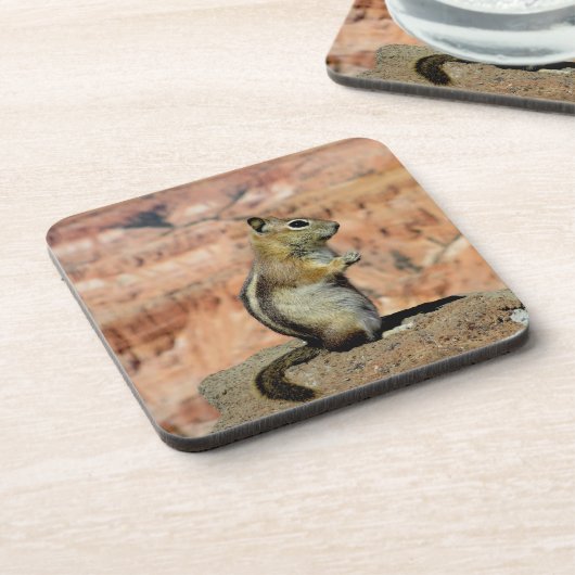 Golden Mantled Ground Squirrel Getränkeuntersetzer (Linke Seite)