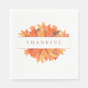 Golden Maple Blätter Individuelle Fall Botanisch Serviette