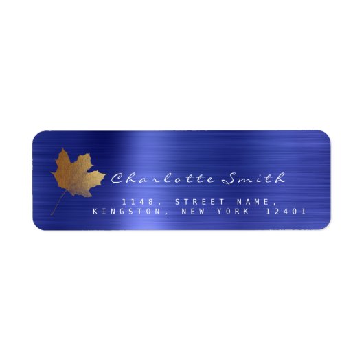 Golden Maple Leaf Cobalt Blue Steel UAWG Labels (Vorne)