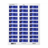 Golden Maple Leaf Cobalt Blue Steel UAWG Labels (Vorne)