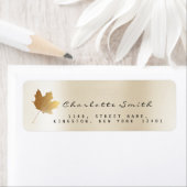 Golden Maple Leaf Pearly Ivory Creamy UAWG Labels (Insitu)