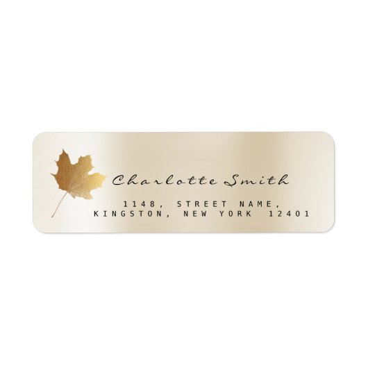 Golden Maple Leaf Pearly Ivory Creamy UAWG Labels (Vorne)