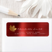 Golden Maple Leaf Ruby Red Steel UAWG Labels (Insitu)