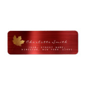 Golden Maple Leaf Ruby Red Steel UAWG Labels (Vorne)