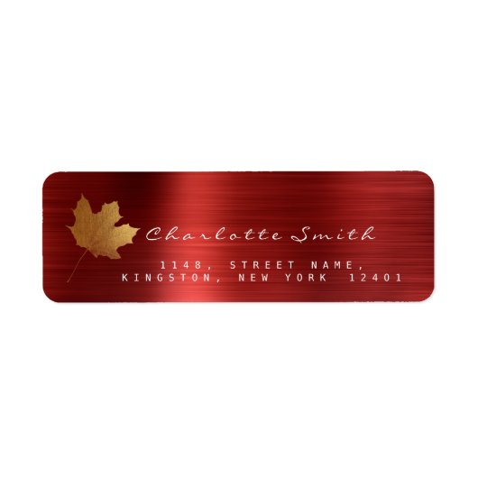 Golden Maple Leaf Ruby Red Steel UAWG Labels (Vorne)