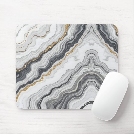 Golden Marble Fluid Mousepad (Mit Mouse)