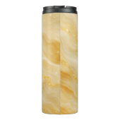 Golden Marble Glitzer Swirl Textur Thermosbecher (Rückseite)