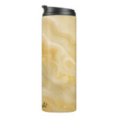 Golden Marble Glitzer Swirl Textur Thermosbecher (Nach rechts gedreht)