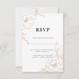Golden Marble RSVP Karte